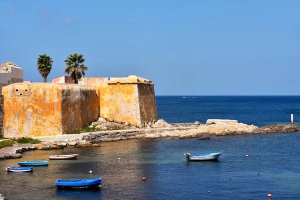 Glimpse Seafront Trapani Sicily Italy — Zdjęcie stockowe