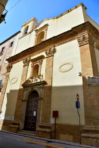 Carmine Church Trapani Sicily Italy — стокове фото