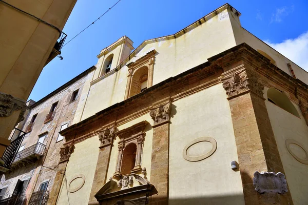 Carmine Church Trapani Sicily Italy — стоковое фото