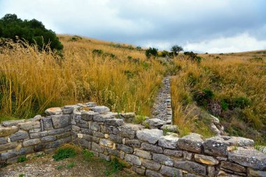 Segesta, Trapani Sicilya, İtalya 'daki Eski Yunan tapınağında