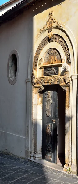 Portada Lateral Catedral Santa Maria Maggiore Teggiano Italia — Foto de Stock