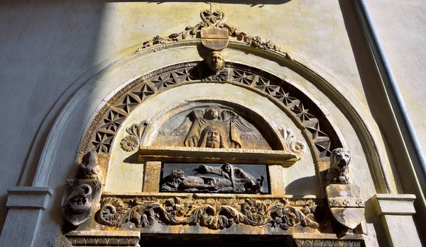 Seitenportal Der Kathedrale Santa Maria Maggiore Teggiano Italien — Stockfoto
