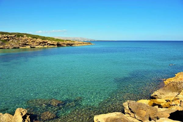 Plage Cala Mosche Dans Une Des Belles Plages Sicile Dans — Photo