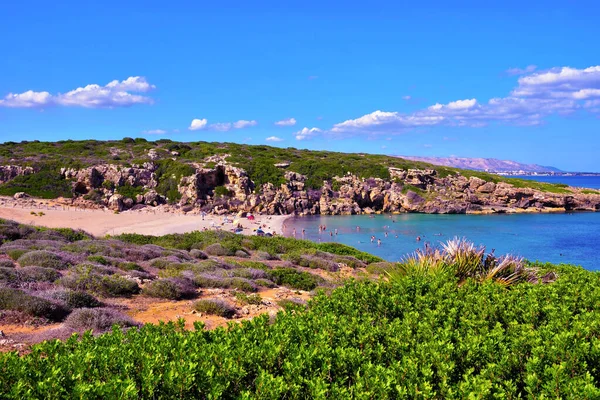 意大利文迪加里自然保护区 西西里最美丽的海滩之一 喀拉苔藓 — 图库照片