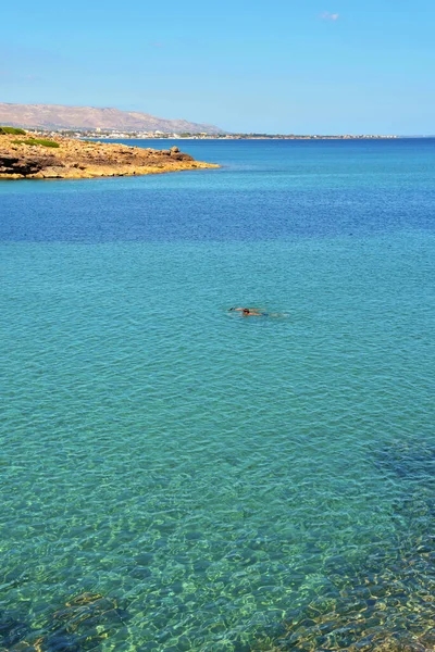 意大利文迪加里自然保护区 西西里最美丽的海滩之一 喀拉苔藓 — 图库照片