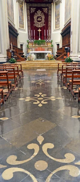 Interior Catedral San Giovanni Battista Construída 1694 Estilo Barroco Tardio — Fotografia de Stock