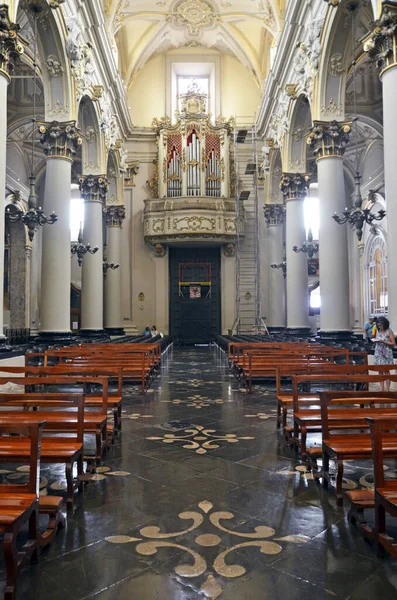 Interiér Katedrály San Giovanni Battista Postavené Roce 1694 Pozdně Barokním — Stock fotografie