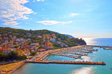 Agropoli Salerno İtalya 'nın deniz manzarası