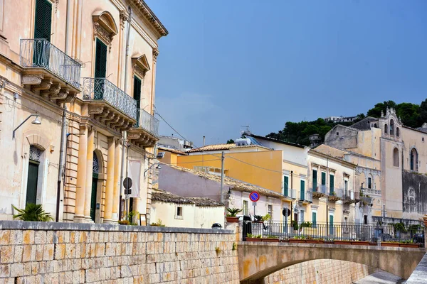 Blick Auf Das Historische Zentrum Von Scicli Sizilien Italien — Stockfoto