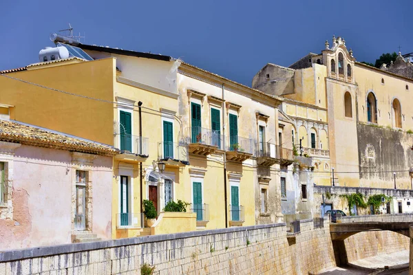 Vislumbre Del Centro Histórico Scicli Sicilia Italia — Foto de Stock