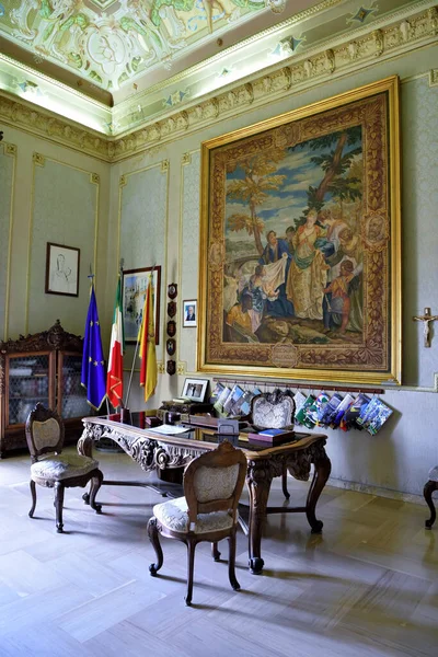 Sala Del Alcalde Scicli También Habitación Del Superintendente Guion Televisión — Foto de Stock