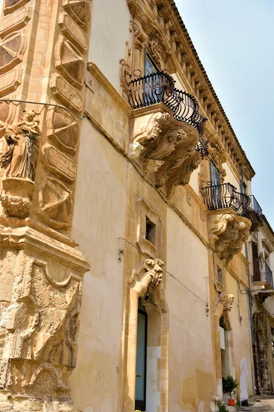 Beneventano Palace Scicli Szicília Olaszország — Stock Fotó