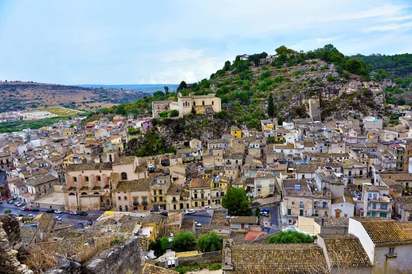 Panorama Del Casco Antiguo Scicli Sicilia Italia — Foto de Stock