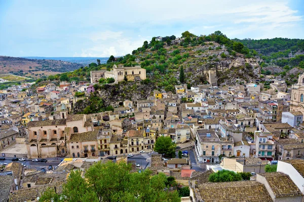 Panorama Del Casco Antiguo Scicli Sicilia Italia — Foto de Stock