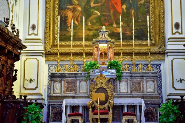 Interior Church Bartholomew Apostle Neoclassical Baroque Style September 2018 Scicli — Stock Photo, Image