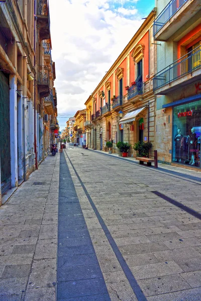 Cavour Fußgängerzone Der Stadt 2018 Vittoria Ragusa Italien — Stockfoto