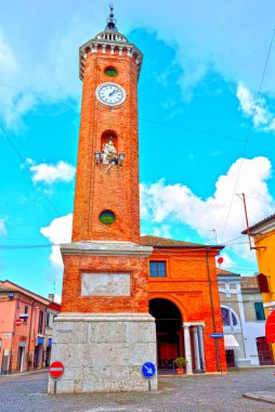 Saat kulesi Comacchio ferrara İtalya