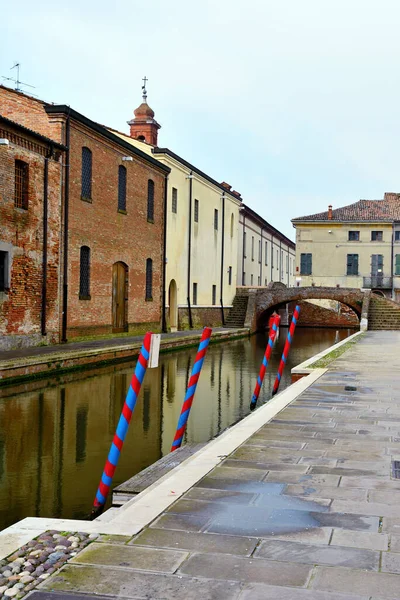 Talyan Comacchio Kasabası Küçük Venedik Olarak Bilinir Emilia Romagna Bölgesi — Stok fotoğraf