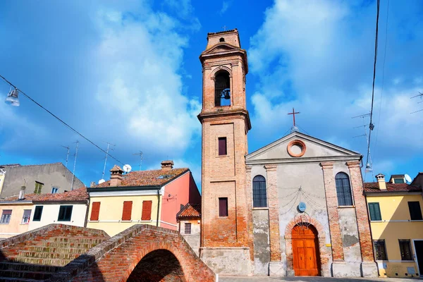 Vista Iglesia Del Carmine Comacchio Italia — Foto de Stock