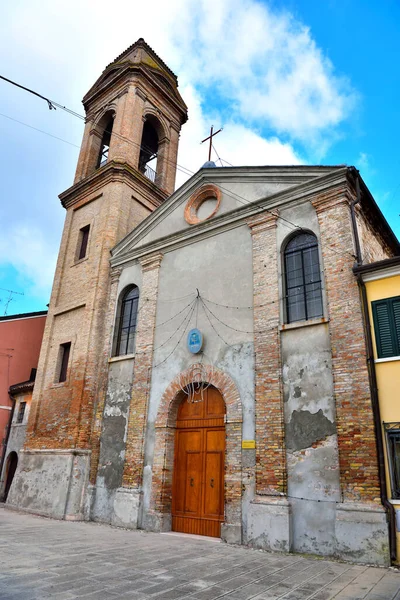 Vue Église Carmin Comacchio Italie — Photo