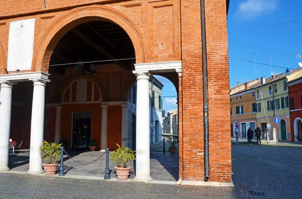 Pequeña Ciudad Italiana Comacchio También Conocida Como Pequeña Venecia Región — Foto de Stock