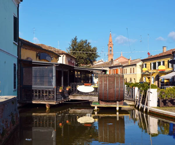 Μικρή Ιταλική Πόλη Comacchio Επίσης Γνωστή Μικρή Βενετία Emilia Romagna — Φωτογραφία Αρχείου