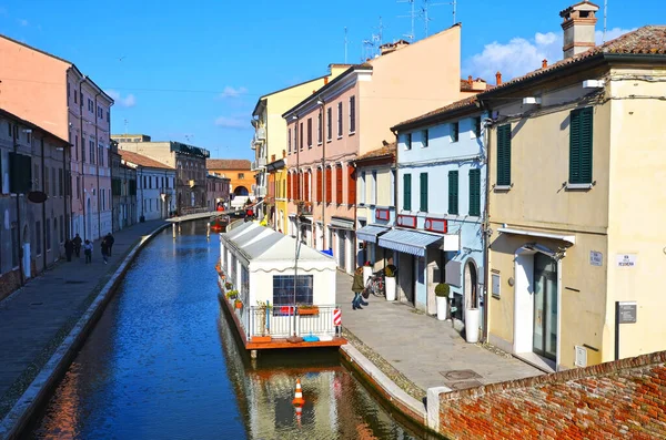 Pequeña Ciudad Italiana Comacchio También Conocida Como Pequeña Venecia Región — Foto de Stock