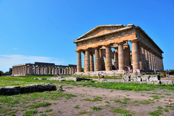 Neptün Tapınağı 460450 Yıllarında Doric Tarikatıyla Inşa Edildi Eylül 2018 — Stok fotoğraf