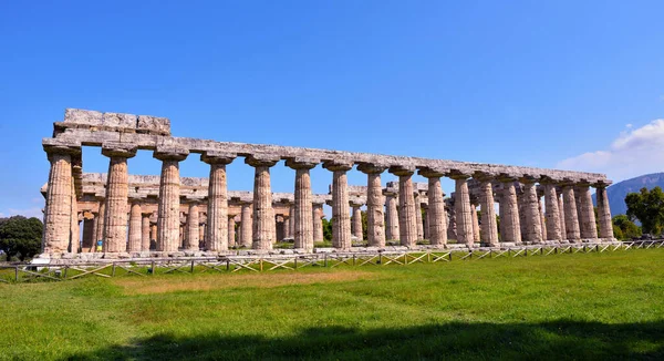 Basílica Também Chamada Templo Hera Paestum Itália — Fotografia de Stock