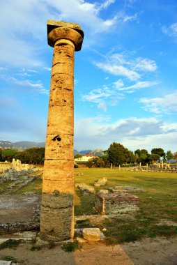 Paestum capaccio İtalya antik Yunan hakimiyetinin kalıntılarının kalıntıları.