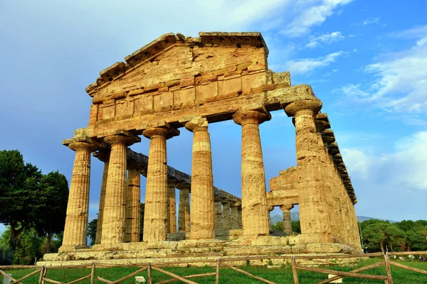 Athena Tapınağı 500 Talya Nın Capaccio Paestum Şehrinde Bulunan Bir — Stok fotoğraf