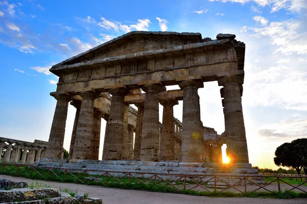 Tempio Nettuno Costruito Ordine Dorico Intorno 460450 Paestum Italia — Foto Stock