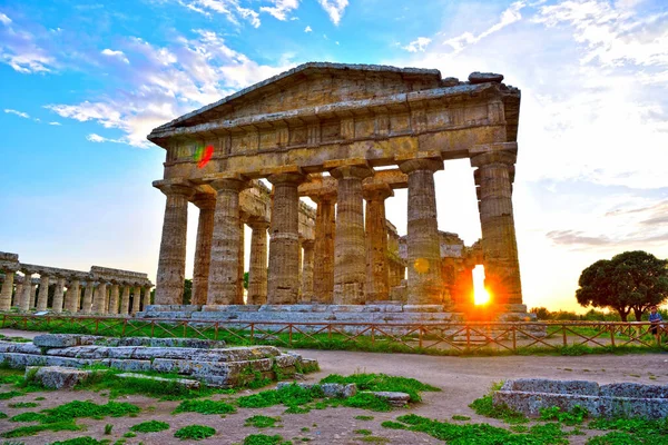 Chrám Neptun Byl Postaven Řádu Doric Kolem Roku 460450 Paestum — Stock fotografie