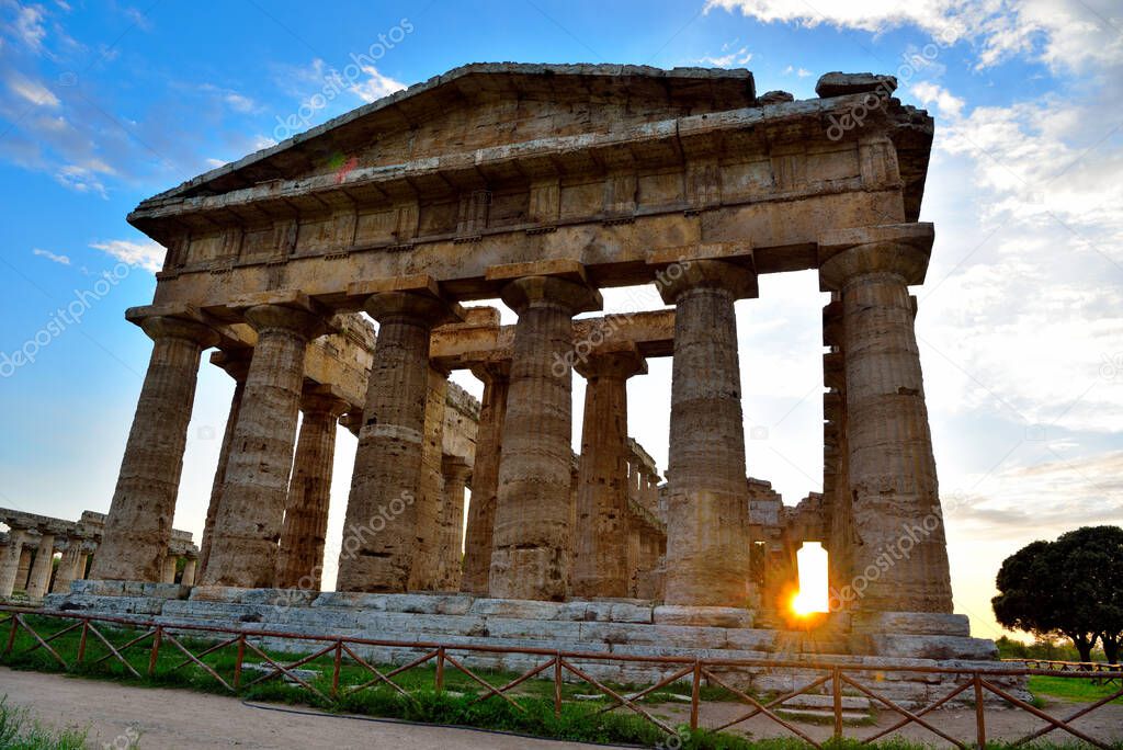 the temple of Neptune It was built in the Doric order around 460450 BC Paestum Italy