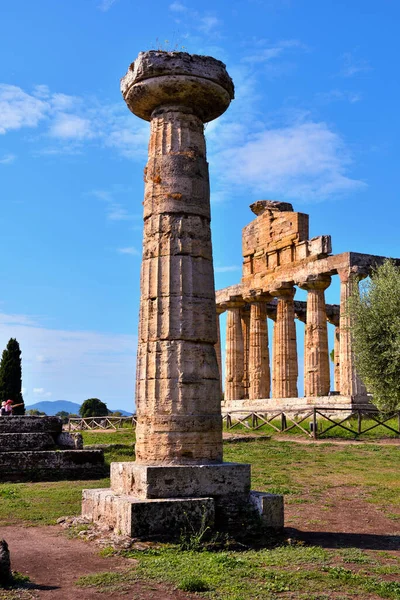Temple Athena Nebo Chrám Ceres Asi 500 Řecký Chrám Nachází — Stock fotografie