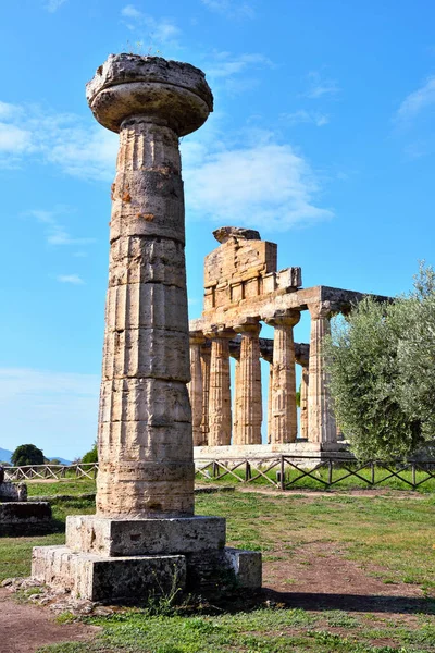 Temple Athéna Temple Cérès Environ 500 Est Temple Grec Situé — Photo