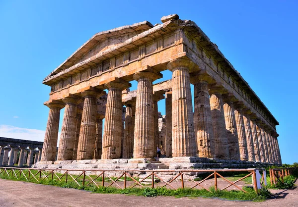 Chrám Neptun Byl Postaven Řádu Doric Kolem Roku 460450 Září — Stock fotografie