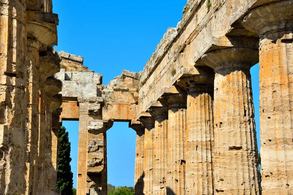 Templo Netuno Foi Construído Ordem Dórica Torno 460450 Paestum Itália — Fotografia de Stock