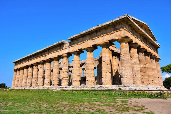 Templo Netuno Foi Construído Ordem Dórica Torno 460450 Paestum Itália — Fotografia de Stock