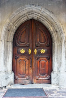 Brixen 'deki tarihi portal (Bressanone) İtalya