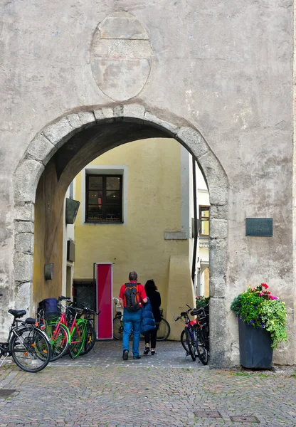 Die Historische Fußgängerzone Des Dorfes Brixen — Stockfoto