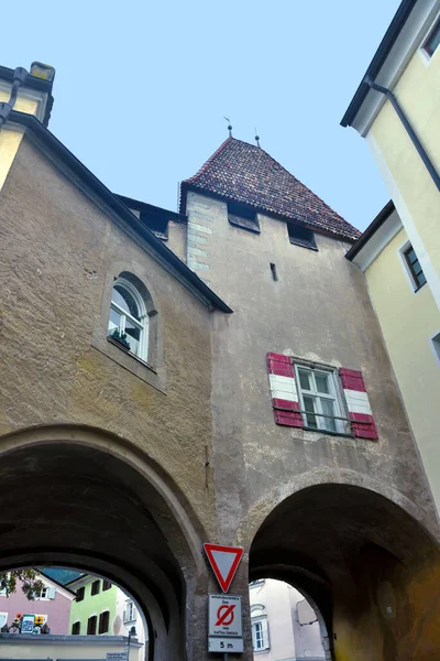 Vstupní Dveře Porta Croce Kreuztor Bressanone Itálie — Stock fotografie