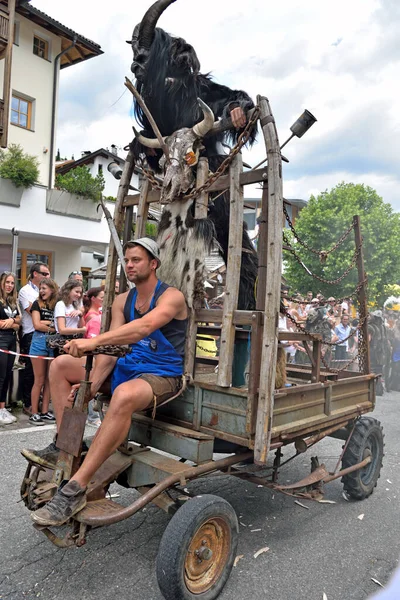 Villnosser Dorffest Święto Wioski Lipca 2018 Peter Val Funes Włochy — Zdjęcie stockowe