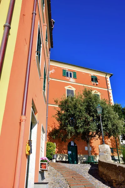 Casas Coloridas Características Aldeia Bogliasco Genoa Itália — Fotografia de Stock