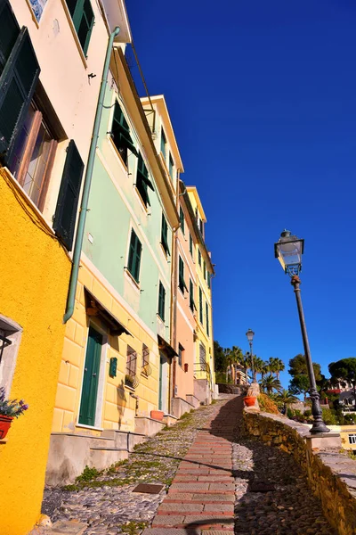 Jellegzetes Színes Házak Falu Bogliasco Genoa Olaszország — Stock Fotó