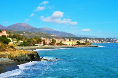 Cogoleto Liguria İtalya kıyı manzarası