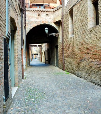 Delle volte üzerinden, tarihi merkez, Ferrara İtalya