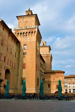Ferrara 'daki Estense Kalesi, Emilia Romagna, İtalya