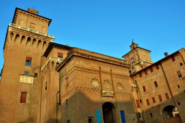 Ferrara 'daki Estense Kalesi, Emilia Romagna, İtalya