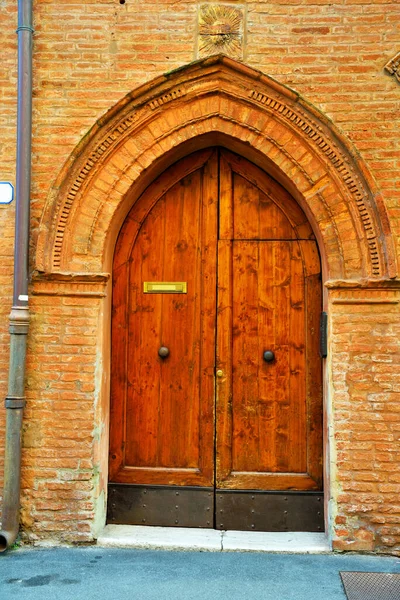 Ősi Palota Portál Történelmi Központjában Ferrara Emilia Romagna Olaszország — Stock Fotó